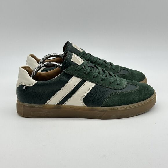 Rieker Evolution Mens Size 42 US 9 Green Leather Low Top Sneakers Gum Sole - Picture 4 of 16